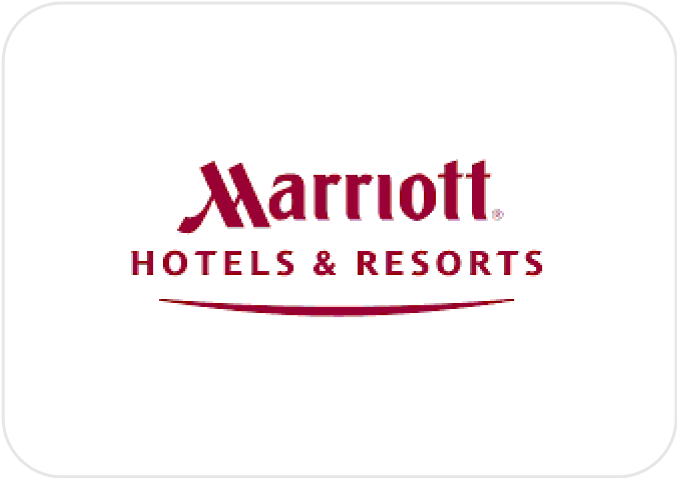 Marriott Hotels & Resorts logo featuring the brand name in red text on a white background.