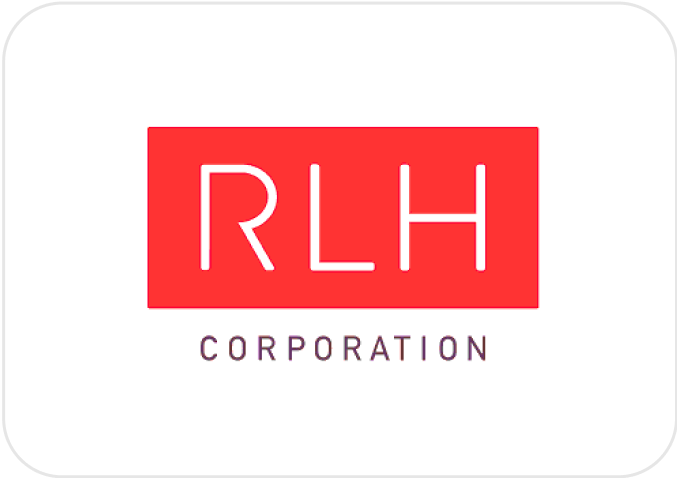 Red RLH Corporation logo with white text on a red rectangle background.